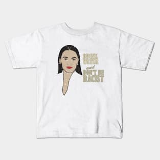 AOC Portrait Quote, Drink Water And Don’t Be A Racist Kids T-Shirt